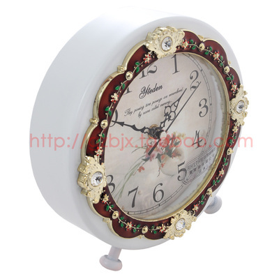 木制座钟LS330064——欧式田园风创意时钟的优雅魅力